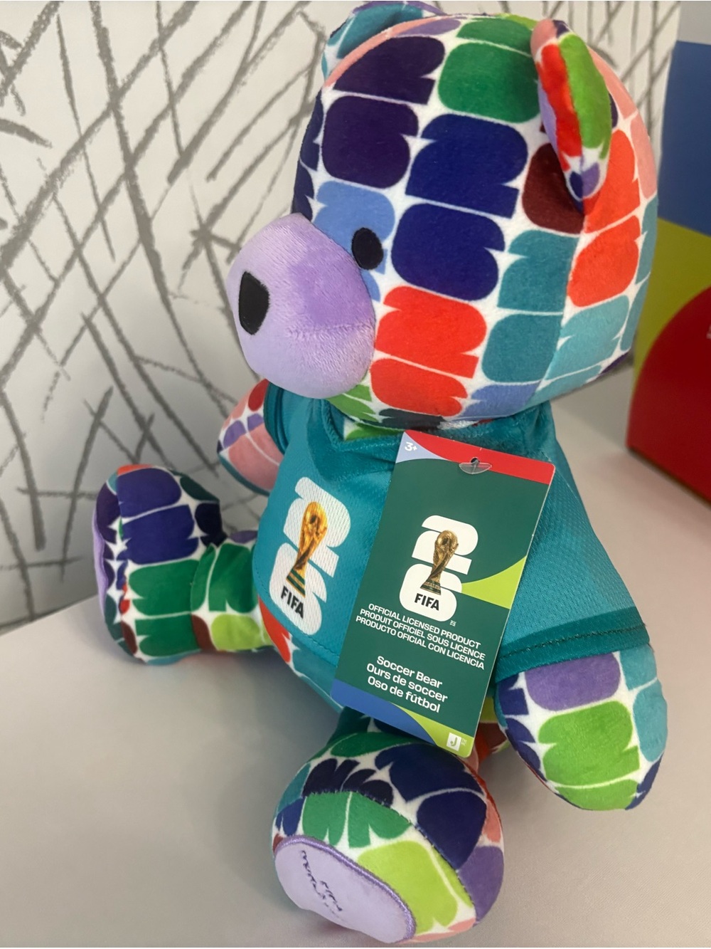 FIFA World Cup 2026 Plush Set Includes: Bear And Plush Soccer Ball With 11Sounds - Picture 14 of 15